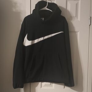 Nike Black Hoodie with White Swoosh
